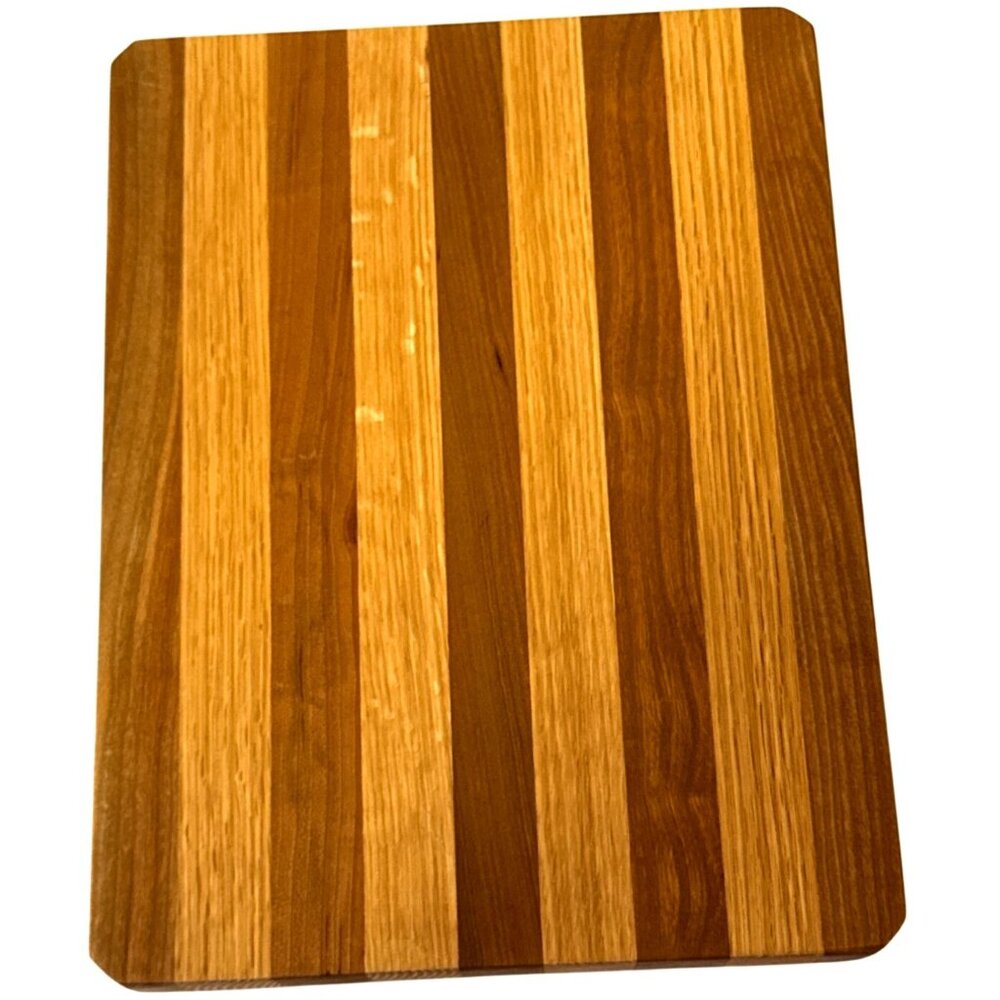 Oak & Cherry 12" x 9 " x 1.25" Cutting Butchers Block  Handmade Upper Peninsula